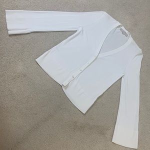 Loft White Cardigan Size XS